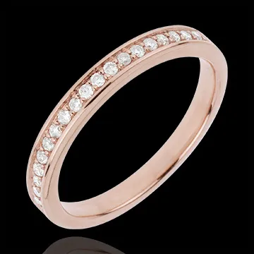 Alliance - Diamant - or rose 18 carats