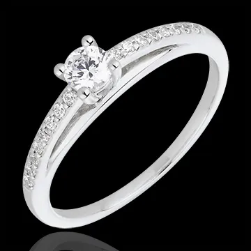 Verlovingsring - Avalon - 0,195 karaat Diamant - 18 karaat witgoud met Diamant