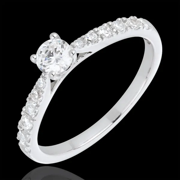 Ring Solitaire Belle Cherie 18 karaat witgoud - 0.3 karaat Diamant