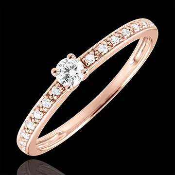 Ring Solitaire Boreal - 0.09 karaat - 18 karaat roségoud 