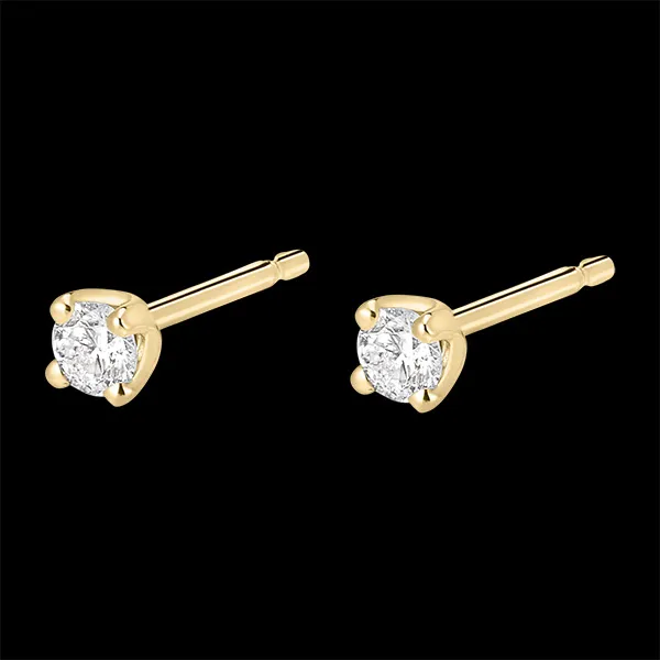 Oorbellen Diamant geelgoud - 0.2 karaat - 18 karaat goud