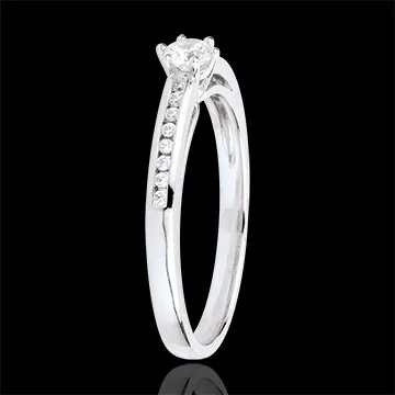 Divine Solitaire Ring - 6 prongs - central diamond: 0.165 carat