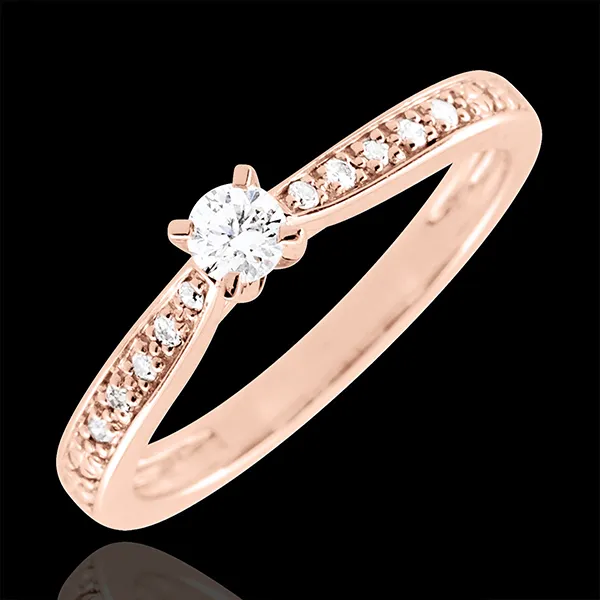 Ring Garlane 4 pootjes - 0.10 karaat - 18 karaat roségoud