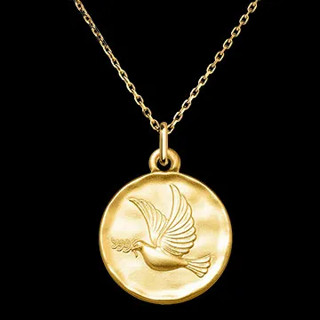 Médaille Colombe de Paix – Or Jaune 18 carats