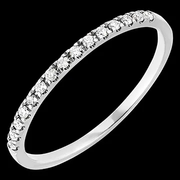 Célesta wedding ring - 9 carat white gold and diamonds