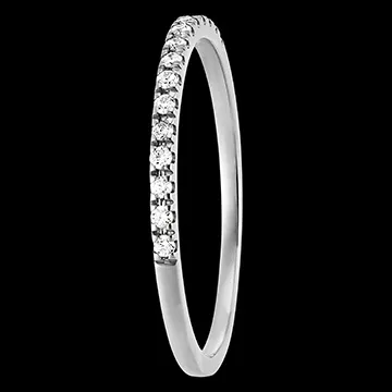 Célesta wedding ring - 9 carat white gold and diamonds