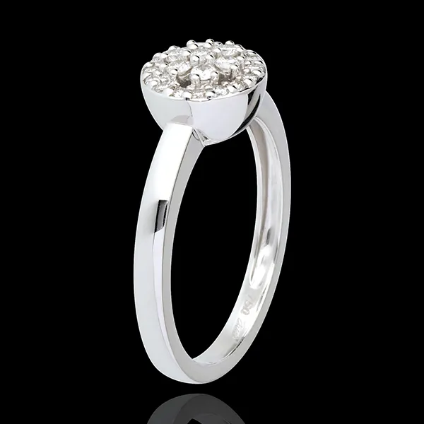 Anello Rosae - Oro bianco pavé -18 carati - Diamante - 0.26 carati