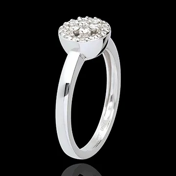 Anello Rosae - Oro bianco pavé -18 carati - Diamante - 0.26 carati