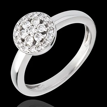Bague Rosae or blanc 18 carats pavée - 0.26 carats