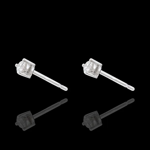 White Gold Diamond Chip Joya Stud Earrings
