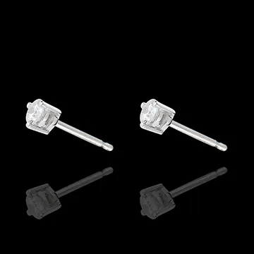 White Gold Diamond Chip Joya Stud Earrings
