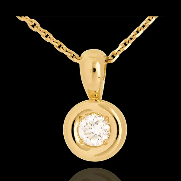 Pendentif Calice belière or jaune 18 carats - 0.28 carat