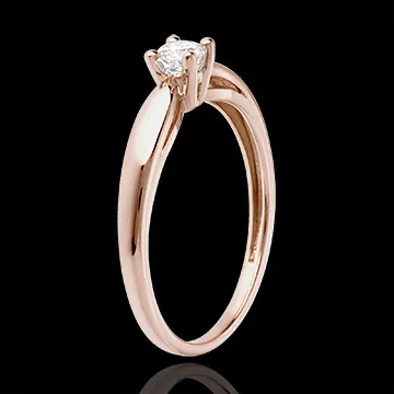 Ring Roseau roségoud - 0.16 karaat - 18 karaat goud