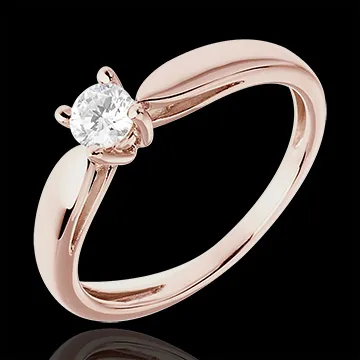 Ring Roseau roségoud - 0.25 karaat - 18 karaat goud