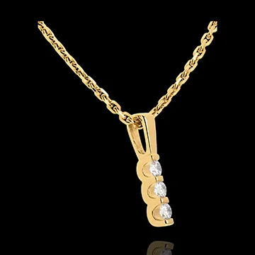 Ciondolo Totem Trilogy - Oro giallo -18 carati - 3 Diamanti - 0.12 carati