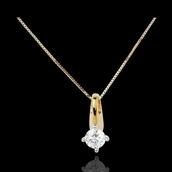 Ciondolo - La mia stella - Oro bianco e Oro giallo - 18 carati - Diamante - 0.51 carati