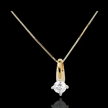 Ciondolo - La mia stella - Oro bianco e Oro giallo - 18 carati - Diamante - 0.51 carati