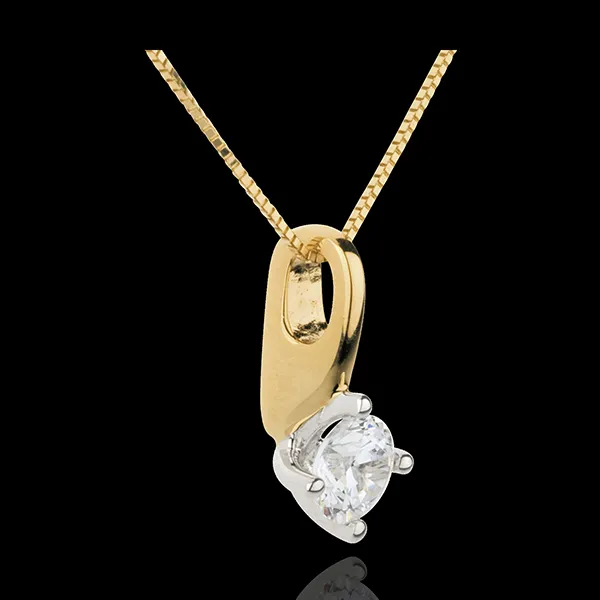 Ciondolo - La mia stella - Oro bianco e Oro giallo - 18 carati - Diamante - 0.51 carati