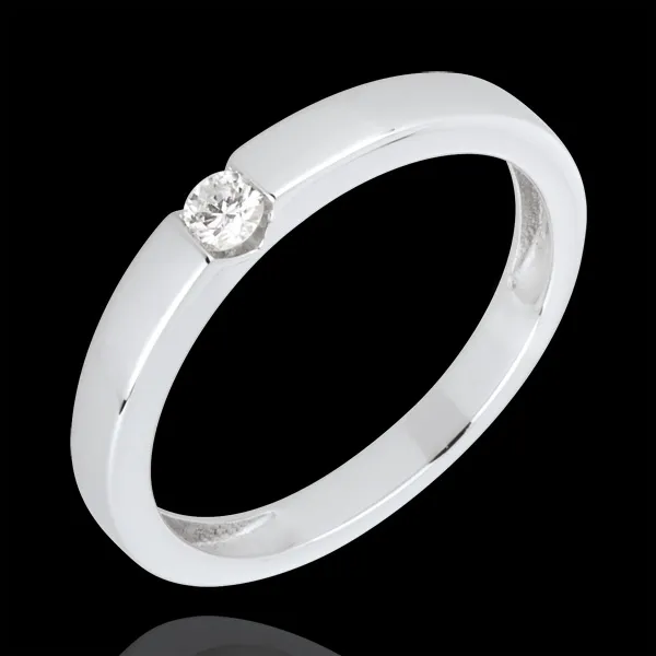 Ring Solitaire Symfonie - 18 karaat witgoud