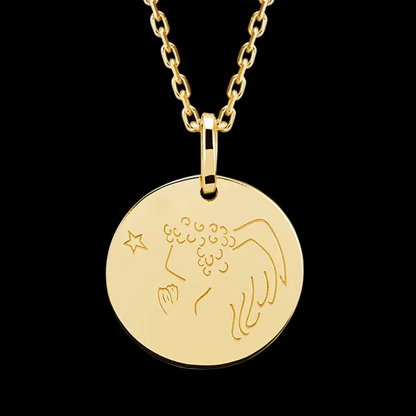 Cherubijn medaille - geelgoud 9 karaat