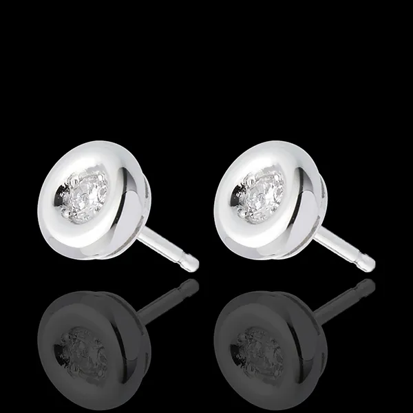 Oorbellen Calice Diamant witgoud - 18 karaat goud