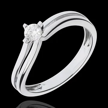 Solitaire Dhalia - 18 karaat witgoud