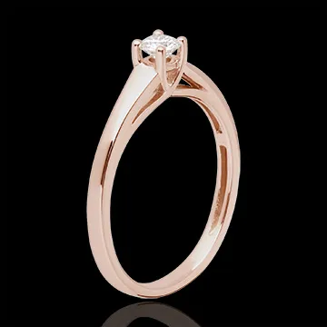 L'essentiel d'un solitaire or rose 18 carats - 0.185 carat