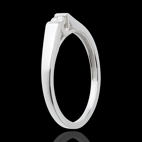 Solitario Arco - Oro bianco - 18 carati - Diamante