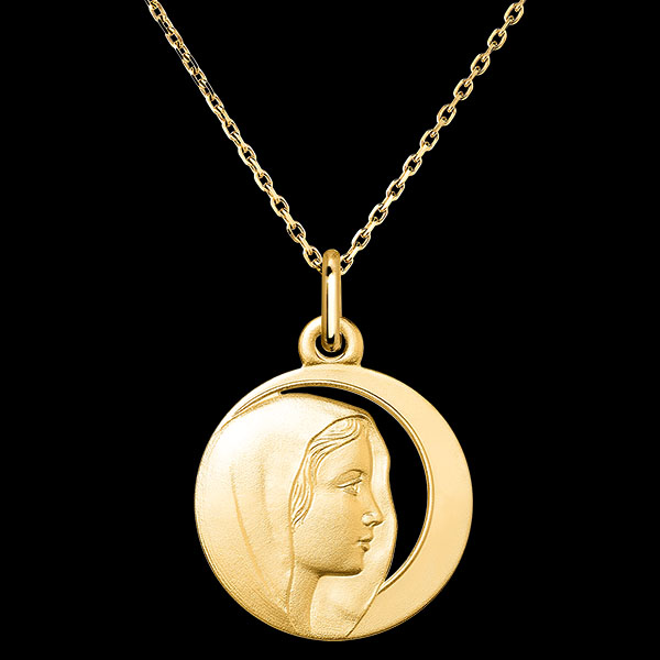 Yellow Gold 18 Carat Openwork Marie Medal