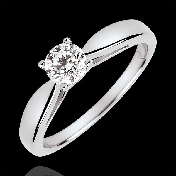 Reed Solitaire - 0.4 carat diamond- white gold 9 carats