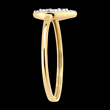 Origin Ring - Pear Brilliance - 18 carat white and yellow gold and diamonds