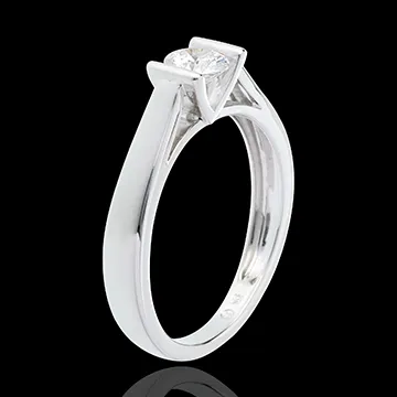 Solitaire elegance white gold - 0.41 carat