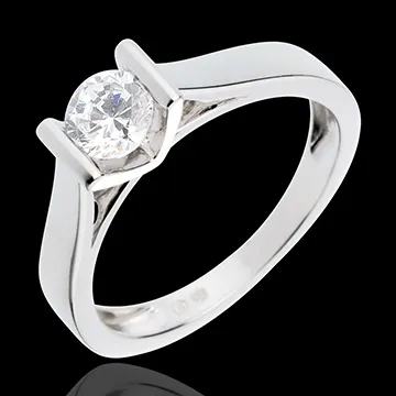 Solitaire elegance white gold - 0.52 carat
