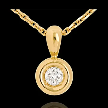 Chalice drop pendant yellow gold