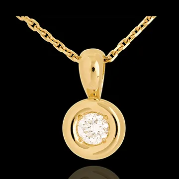 Chalice drop pendant yellow gold - 0.28 carat