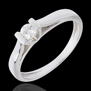 Elegance Solitaire ring white gold