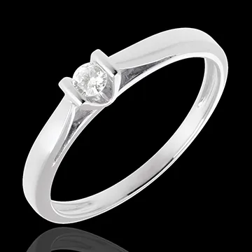Elegance Solitaire ring white gold