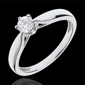 18K White Gold Roseau Solitaire 6 prong diamond