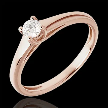 Solitaire Ring The Essential - Pink gold 