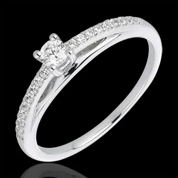 Ring Avalon Solitaire Diamant 18 karaat witgoud
