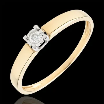 Ring Levensliefde - Diamant 0.05 karaat - 9 karaat geelgoud