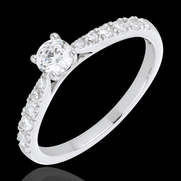Ring Solitaire Belle Cherie 18 karaat witgoud - 0.3 karaat Diamant
