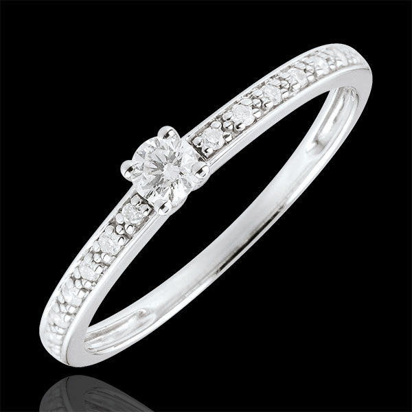 Ring Solitaire Boreal - 0.09 karaat - 9 karaat witgoud