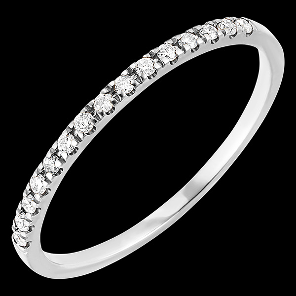 Trouwring Celesta - 9 karaat witgoud en diamanten