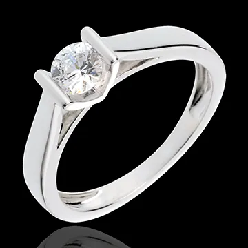 Solitaire Caldeirawitgoud - 0.41 karaat - 18 karaat witgoud