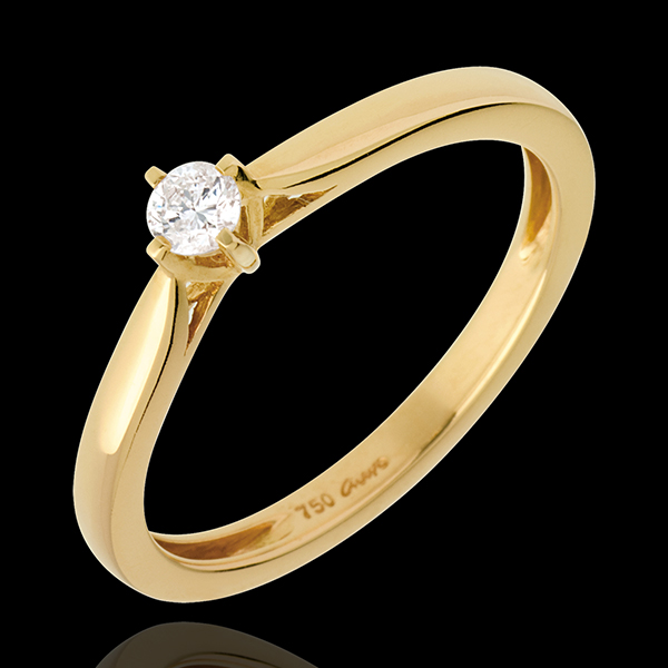 Solitaire Allure - Diamant 0.11 karaat - 18 karaat geelgoud