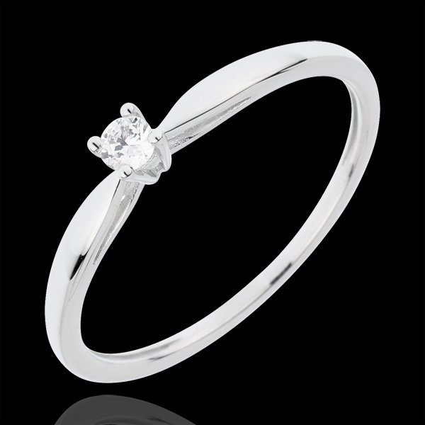 Ring Riet - 0.07 karaat - 18 karaat witgoud