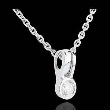 Hanger Diamant Musketon 18 karaat witgoud - 0.21 karaat