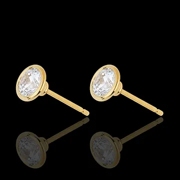 Oorbellen Solitaire Pop 18 karaat geelgoud