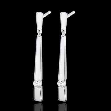 Oorbellen Cleopatra 18 karaat witgoud Diamant